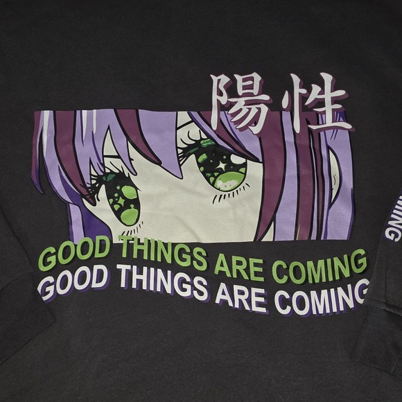Orange Kiss Good Things Are Coming Anime Full Zip Sweatshirt Mens X-Large Gray - Picture 13 of 15